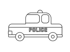 警車簡(jiǎn)筆畫(huà)圖片