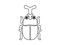 甲殼蟲簡(jiǎn)筆畫圖片