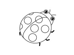 七星瓢蟲(chóng)簡(jiǎn)筆畫(huà)圖片