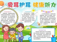 關(guān)愛耳朵保護聽力手抄報內(nèi)容模板