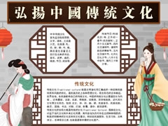 弘揚(yáng)中國傳統(tǒng)文化手抄報內(nèi)容模板