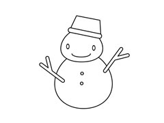 雪人簡筆畫圖片