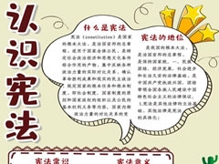 認(rèn)識憲法手抄報(bào)內(nèi)容模板