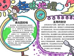 趣味地理手抄報模板