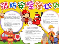 消防安全記心中手抄報內容模板