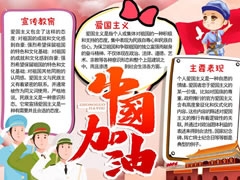 中國加油手抄報模板