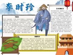 李時(shí)珍手抄報(bào)模板