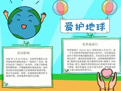 愛護(hù)地球手抄報模板