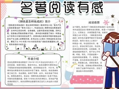 名著閱讀有感手抄報(bào)模板