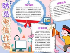 防范電信詐騙手抄報(bào)模板