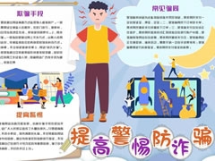 提高警惕防詐騙手抄報(bào)模板