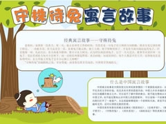 守株待兔寓言故事手抄報(bào)模板