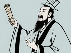 屈原簡筆畫