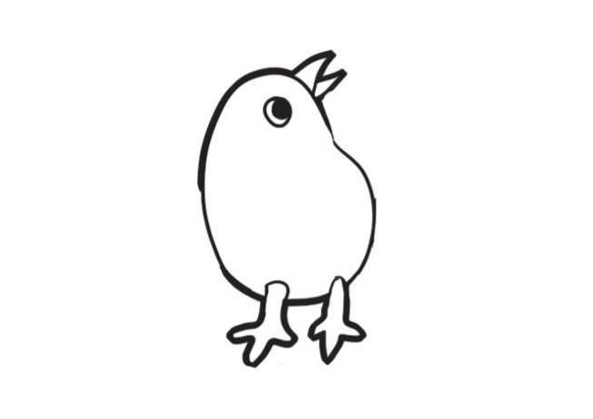 小鳥簡(jiǎn)筆畫創(chuàng)作步驟圖示02